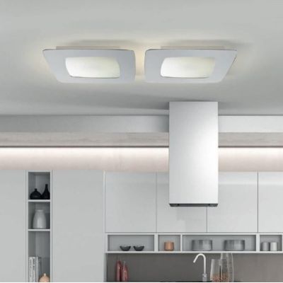 STONE PLAFONIERA PICCOLA LED 22W SOSTITUIBILE MONTATURA BIANCA DI ILLUMINANDO Illuminando - Cristalensi Shop Online