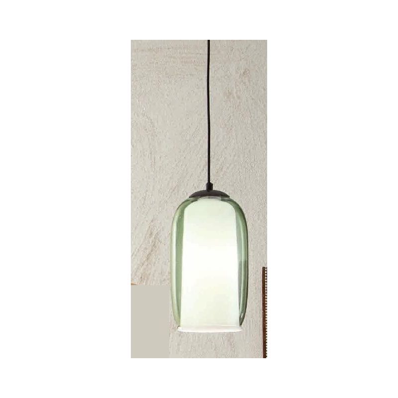 BONNIE SOSPENSIONE SINGOLA IN VETRO SOFFIATO TRASPARENTE, FUME, AMBRA O VERDE D15 CM DESIGN MODERNO ONDALUCE CICIRIELLO - Crista