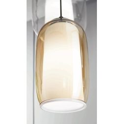 BONNIE SOSPENSIONE SINGOLA IN VETRO SOFFIATO TRASPARENTE, FUME, AMBRA O VERDE D15 CM DESIGN MODERNO ONDALUCE CICIRIELLO - Crista