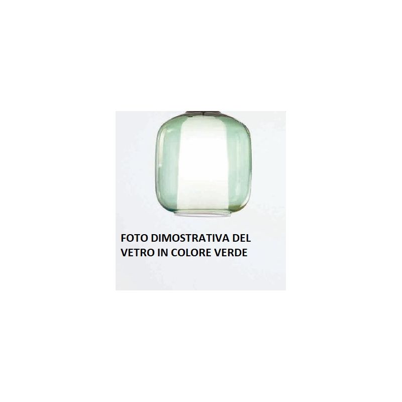 BONNIE SOSPENSIONE SINGOLA IN VETRO SOFFIATO TRASPARENTE, FUME, AMBRA O VERDE D20 CM DESIGN MODERNO ONDALUCE CICIRIELLO - Crista