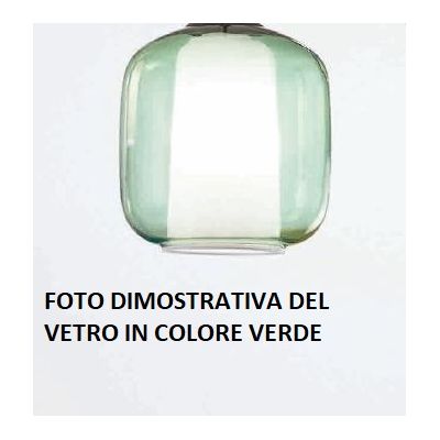 BONNIE SOSPENSIONE SINGOLA IN VETRO SOFFIATO TRASPARENTE, FUME, AMBRA O VERDE D20 CM DESIGN MODERNO ONDALUCE CICIRIELLO - Crista