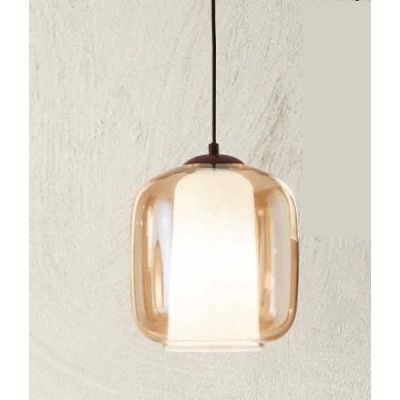 BONNIE SOSPENSIONE SINGOLA IN VETRO SOFFIATO TRASPARENTE, FUME, AMBRA O VERDE D22 CM DESIGN MODERNO ONDALUCE CICIRIELLO - Crista