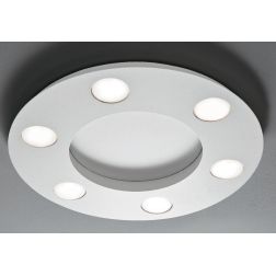 UFO PL6 PLAFONIERA LAMPADINE LED SOSTITUIBILI MODERNA BIANCA O SABBIA DI ILLUMINANDO Illuminando - Cristalensi Shop Online