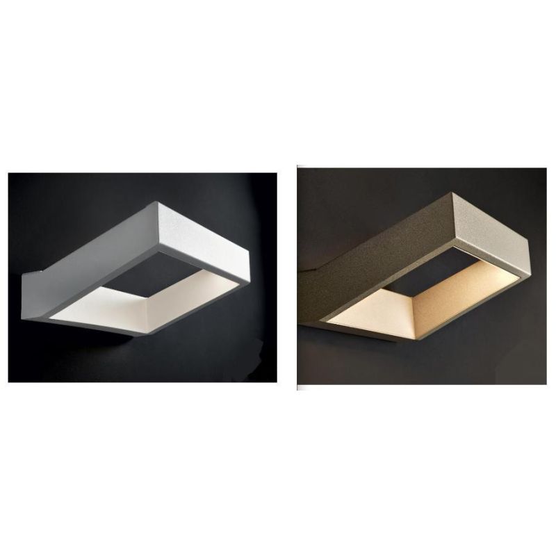 ACHILLE PICCOLO APPLIQUE LED 20W BIANCO O SABBIA LUCE 3000K O 4000K DI ILLUMINANDO LED SOSTITUIBILE Illuminando - Cristalensi Sh