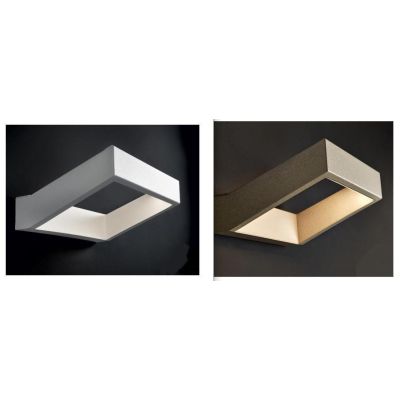 ACHILLE PICCOLO APPLIQUE LED 20W BIANCO O SABBIA LUCE 3000K O 4000K DI ILLUMINANDO LED SOSTITUIBILE Illuminando - Cristalensi Sh