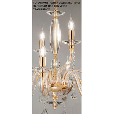 CECILIA LAMPADA DA TAVOLO IN CRISTALLO e METALLO ELEGANTE E CLASSICO AMBRA O ORO ONDALUCE CICIRIELLO - Cristalensi Shop Online