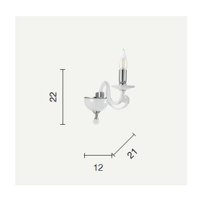CHERUBINI APPLIQUE AD UNA SOLA LUCE CLASSICA ED ELEGANTE IN CRISTALLO E VETRO 3 FINITURE DI ONDALUCE ONDALUCE CICIRIELLO - Crist