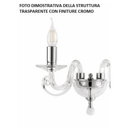 CHERUBINI APPLIQUE AD UNA SOLA LUCE CLASSICA ED ELEGANTE IN CRISTALLO E VETRO 3 FINITURE DI ONDALUCE ONDALUCE CICIRIELLO - Crist 2