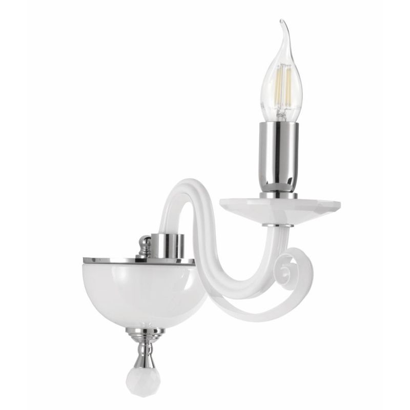 CHERUBINI APPLIQUE AD UNA SOLA LUCE CLASSICA ED ELEGANTE IN CRISTALLO E VETRO 3 FINITURE DI ONDALUCE ONDALUCE CICIRIELLO - Crist