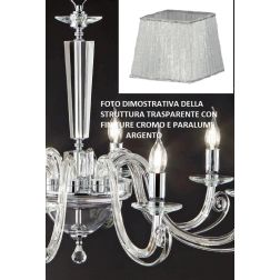 CHERUBINI LAMPADA DA TAVOLO GRANDE IN CRISTALLO e METALLO ELEGANTE E CLASSICO 3 FINITURE DI ONDALUCE ONDALUCE CICIRIELLO - Crist 2