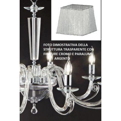 CHERUBINI LAMPADA DA TAVOLO GRANDE IN CRISTALLO e METALLO ELEGANTE E CLASSICO 3 FINITURE DI ONDALUCE ONDALUCE CICIRIELLO - Crist