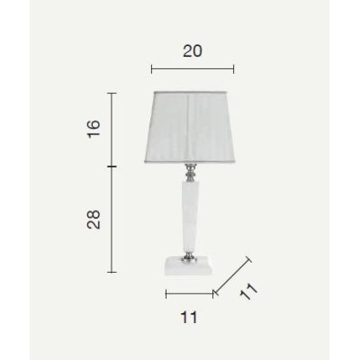 CHERUBINI LAMPADA DA TAVOLO IN CRISTALLO e METALLO ELEGANTE E CLASSICO 3 FINITURE DI ONDALUCE ONDALUCE CICIRIELLO - Cristalensi