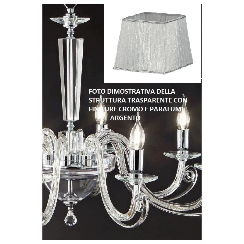 CHERUBINI LAMPADA DA TAVOLO IN CRISTALLO e METALLO ELEGANTE E CLASSICO 3 FINITURE DI ONDALUCE ONDALUCE CICIRIELLO - Cristalensi