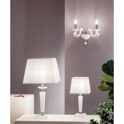 CHERUBINI LAMPADA DA TAVOLO IN CRISTALLO e METALLO ELEGANTE E CLASSICO 3 FINITURE DI ONDALUCE ONDALUCE CICIRIELLO - Cristalensi