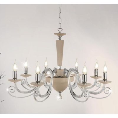 CHERUBINI 8 LUCI LAMPADARIO CLASSICO ED ELEGANTE IN CRISTALLO E VETRO 3 FINITURE DI ONDALUCE ONDALUCE CICIRIELLO - Cristalensi S