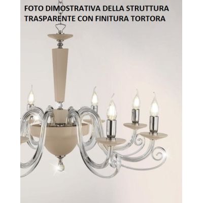 CHERUBINI 3 LUCI LAMPADARIO CLASSICO ED ELEGANTE IN CRISTALLO E VETRO 3 FINITURE DI ONDALUCE ONDALUCE CICIRIELLO - Cristalensi S