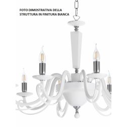 CHERUBINI 3 LUCI LAMPADARIO CLASSICO ED ELEGANTE IN CRISTALLO E VETRO 3 FINITURE DI ONDALUCE ONDALUCE CICIRIELLO - Cristalensi S 2