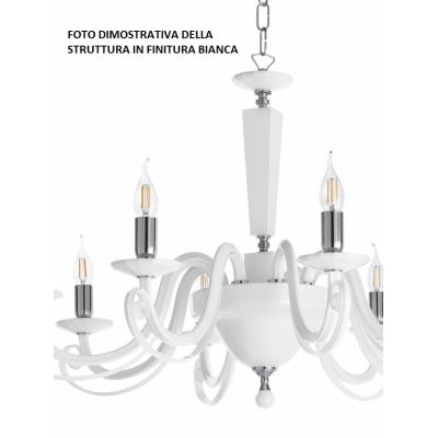 CHERUBINI 3 LUCI LAMPADARIO CLASSICO ED ELEGANTE IN CRISTALLO E VETRO 3 FINITURE DI ONDALUCE ONDALUCE CICIRIELLO - Cristalensi S