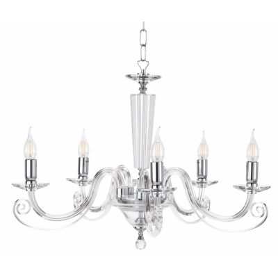 CHERUBINI 5 LUCI LAMPADARIO CLASSICO ED ELEGANTE IN CRISTALLO E VETRO 3 FINITURE DI ONDALUCE ONDALUCE CICIRIELLO - Cristalensi S