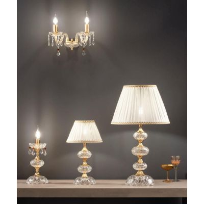 DALLAS 2 LUCI APPLIQUE ORO O CROMO CON PENDAGLIERIA IN CRISTALLO ONDALUCE CICIRIELLO - Cristalensi Shop Online