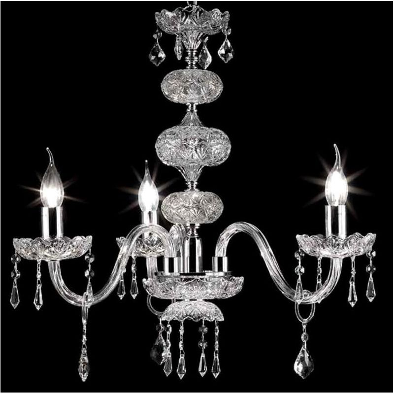 DALLAS 3 LUCI LAMPADARIO IN VETRO CON MONTATURA CROMO O ORO CON PENDAGLIERIA IN CRISTALLO ONDALUCE CICIRIELLO - Cristalensi Shop