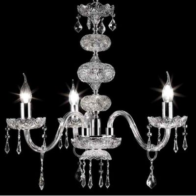 DALLAS 3 LUCI LAMPADARIO IN VETRO CON MONTATURA CROMO O ORO CON PENDAGLIERIA IN CRISTALLO ONDALUCE CICIRIELLO - Cristalensi Shop