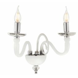 DEBUSSY APPLIQUE CLASSICA CON 2 LUCI IN VETRO E CRISTALLO 5 COLORI DI ONDALUCE ONDALUCE CICIRIELLO - Cristalensi Shop Online 2