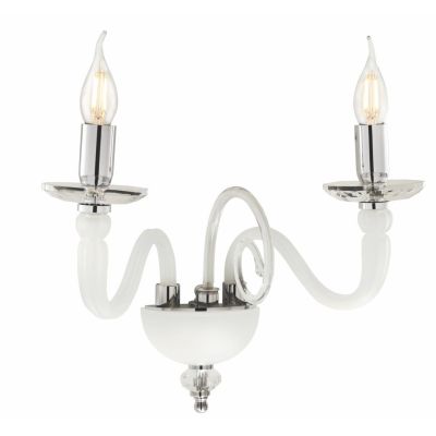 DEBUSSY APPLIQUE CLASSICA CON 2 LUCI IN VETRO E CRISTALLO 5 COLORI DI ONDALUCE ONDALUCE CICIRIELLO - Cristalensi Shop Online