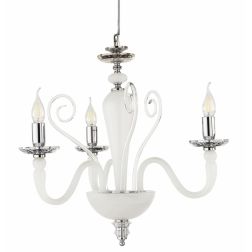 DEBUSSY LAMPADARIO CLASSICO A 3 LUCI IN VETRO SOFFIATO E CRISTALLO 5 COLORI ONDALUCE CICIRIELLO - Cristalensi Shop Online