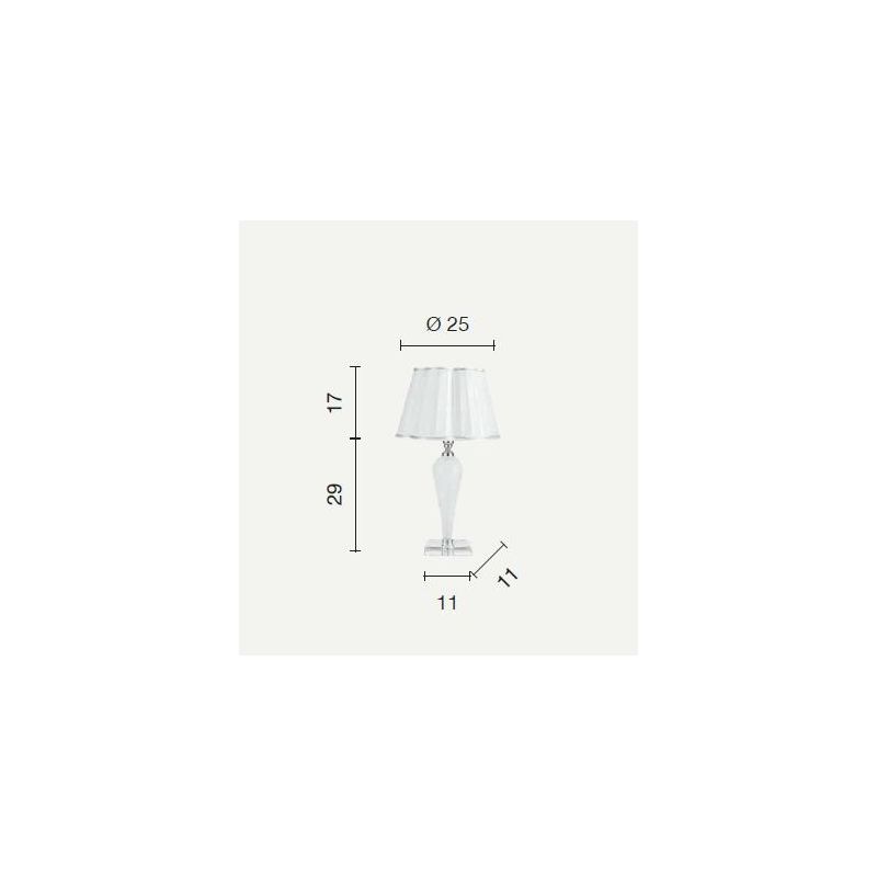 DEBUSSY LAMPADA DA TAVOLO IN CRISTALLO ELEGANTE E CLASSICO DIAMETRO CM 25 DI ONDALUCE ONDALUCE CICIRIELLO - Cristalensi Shop Onl