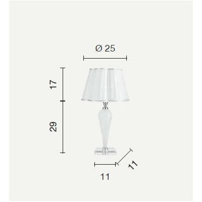 DEBUSSY LAMPADA DA TAVOLO IN CRISTALLO ELEGANTE E CLASSICO DIAMETRO CM 25 DI ONDALUCE ONDALUCE CICIRIELLO - Cristalensi Shop Onl