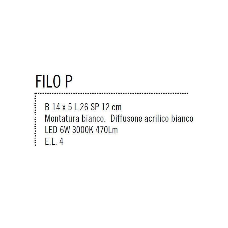 FILO PICCOLO APPLIQUE LED INTEGRATO 6W LUCE INDIRETTA DI ILLUMINANDO MODERNO Illuminando - Cristalensi Shop Online