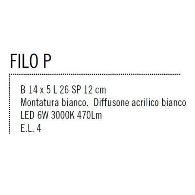 FILO PICCOLO APPLIQUE LED INTEGRATO 6W LUCE INDIRETTA DI ILLUMINANDO MODERNO Illuminando - Cristalensi Shop Online