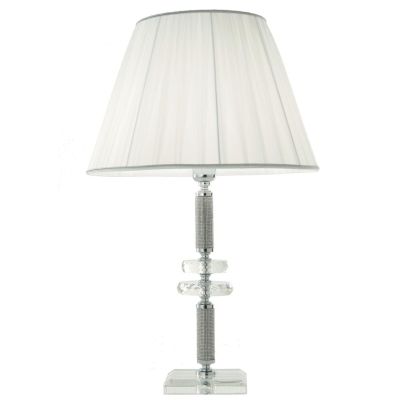 DIDO LAMPADA DA TAVOLO GRANDE IN CRISTALLO E METALLO ELEGANTE E CLASSICA DIAMETRO CM 40 5 COLORI ONDALUCE CICIRIELLO - Cristalen