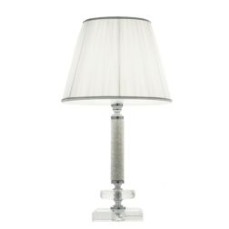 DIDO LAMPADA DA TAVOLO O ABAT JOUR IN CRISTALLO E METALLO ELEGANTE E CLASSICA DIAMETRO CM 25 5 COLORI ONDALUCE CICIRIELLO - Cris 2
