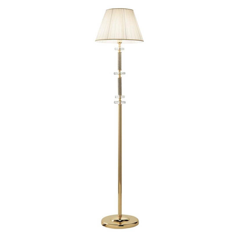DIDO LAMPADA DA TERRA IN CRISTALLO E METALLO ELEGANTE E CLASSICA DIAMETRO CM 40 5 COLORI ONDALUCE CICIRIELLO - Cristalensi Shop