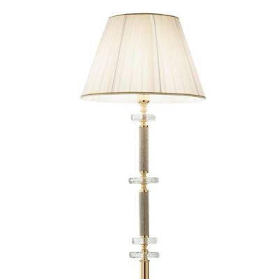 DIDO LAMPADA DA TERRA IN CRISTALLO E METALLO ELEGANTE E CLASSICA DIAMETRO CM 40 5 COLORI ONDALUCE CICIRIELLO - Cristalensi Shop