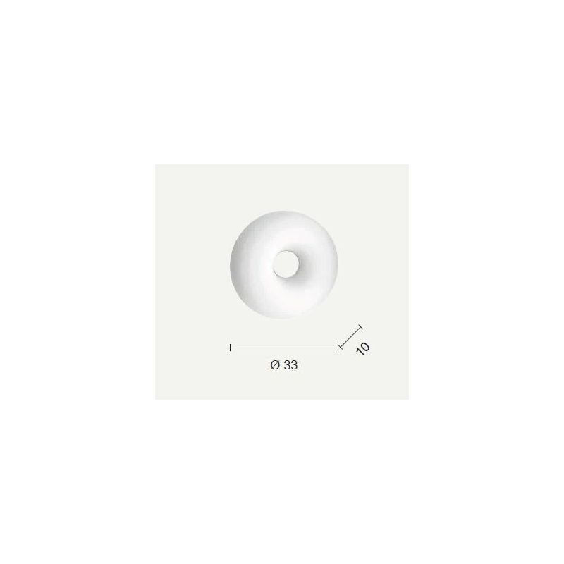 DODI LAMPADA DA PARETE IN VETRO SOFFIATO BIANCO FORMA CIRCOLARE DIAMETRO CM 35 DESIGN MODERNO DI OND ONDALUCE CICIRIELLO - Crist