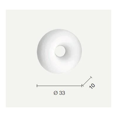 DODI LAMPADA DA PARETE IN VETRO SOFFIATO BIANCO FORMA CIRCOLARE DIAMETRO CM 35 DESIGN MODERNO DI OND ONDALUCE CICIRIELLO - Crist