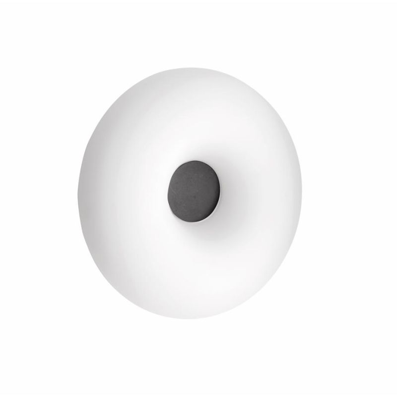 DODI LAMPADA DA PARETE IN VETRO SOFFIATO BIANCO FORMA CIRCOLARE DIAMETRO CM 35 DESIGN MODERNO DI OND ONDALUCE CICIRIELLO - Crist