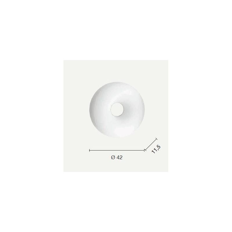 DODI LAMPADA DA PARETE IN VETRO SOFFIATO BIANCO FORMA CIRCOLARE DIAMETRO CM 42 DESIGN MODERNO DI OND ONDALUCE CICIRIELLO - Crist