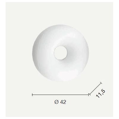 DODI LAMPADA DA PARETE IN VETRO SOFFIATO BIANCO FORMA CIRCOLARE DIAMETRO CM 42 DESIGN MODERNO DI OND ONDALUCE CICIRIELLO - Crist