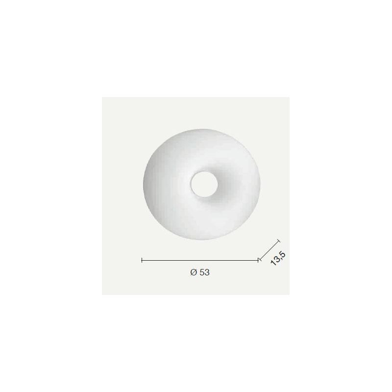 DODI LAMPADA DA PARETE IN VETRO SOFFIATO BIANCO FORMA CIRCOLARE DIAMETRO CM 53 DESIGN MODERNO DI OND ONDALUCE CICIRIELLO - Crist