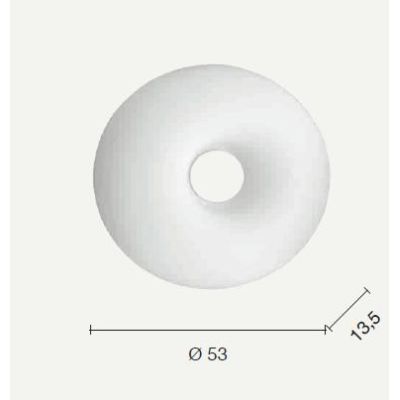 DODI LAMPADA DA PARETE IN VETRO SOFFIATO BIANCO FORMA CIRCOLARE DIAMETRO CM 53 DESIGN MODERNO DI OND ONDALUCE CICIRIELLO - Crist