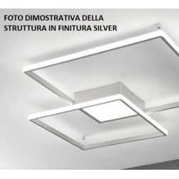 DOWEL APPLIQUE LED 22W LUCE 3000K MONTATURA ORO OPACO O SILVER DI ONDALUCE ONDALUCE CICIRIELLO - Cristalensi Shop Online 2