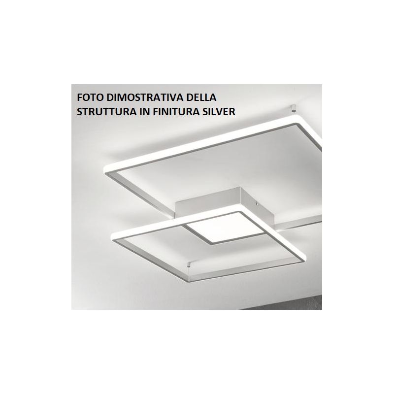DOWEL APPLIQUE LED 22W LUCE 3000K MONTATURA ORO OPACO O SILVER DI ONDALUCE ONDALUCE CICIRIELLO - Cristalensi Shop Online