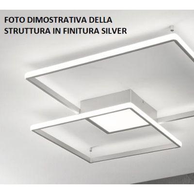 DOWEL APPLIQUE LED 22W LUCE 3000K MONTATURA ORO OPACO O SILVER DI ONDALUCE ONDALUCE CICIRIELLO - Cristalensi Shop Online