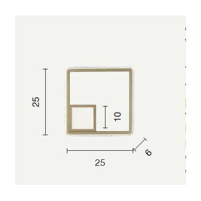 DOWEL APPLIQUE LED 22W LUCE 3000K MONTATURA ORO OPACO O SILVER DI ONDALUCE ONDALUCE CICIRIELLO - Cristalensi Shop Online