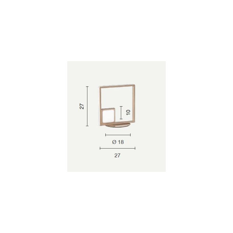 DOWEL LAMPADA DA TAVOLO LED 25W LUCE 3000K TOUCH MONTATURA ORO OPACO O SILVER DI ONDALUCE ONDALUCE CICIRIELLO - Cristalensi Shop