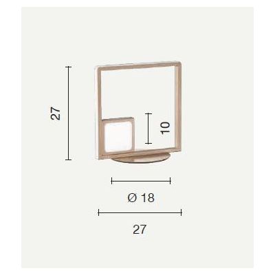 DOWEL LAMPADA DA TAVOLO LED 25W LUCE 3000K TOUCH MONTATURA ORO OPACO O SILVER DI ONDALUCE ONDALUCE CICIRIELLO - Cristalensi Shop